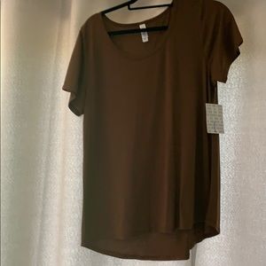 NWT solid Brown LulaRoe Classic Shirt